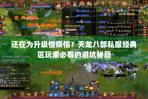 还在为升级慢烦恼？天龙八部私服经典区玩家必看的避坑秘籍