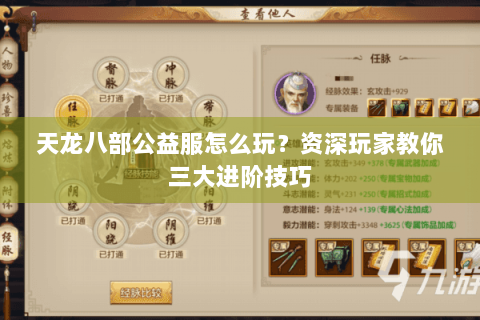 天龙八部公益服怎么玩？资深玩家教你三大进阶技巧