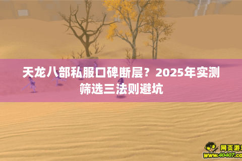 天龙八部私服口碑断层？2025年实测筛选三法则避坑