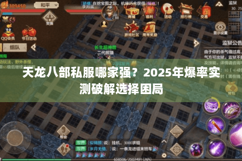天龙八部私服哪家强？2025年爆率实测破解选择困局