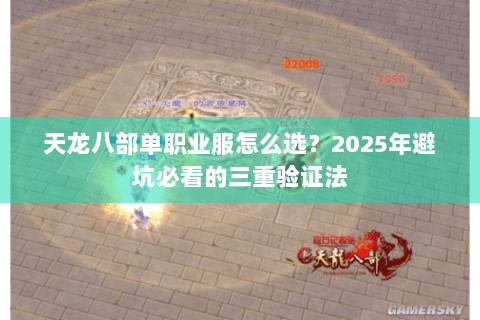 天龙八部单职业服怎么选？2025年避坑必看的三重验证法
