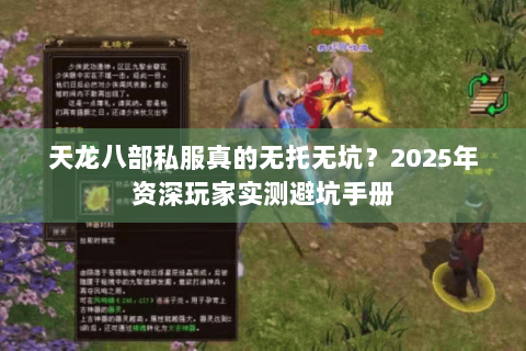天龙八部私服真的无托无坑？2025年资深玩家实测避坑手册