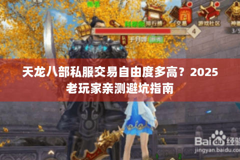 天龙八部私服交易自由度多高？2025老玩家亲测避坑指南