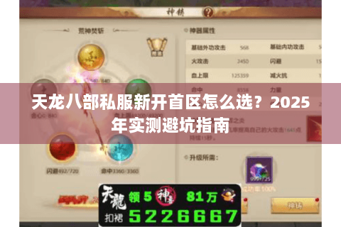 天龙八部私服新开首区怎么选？2025年实测避坑指南
