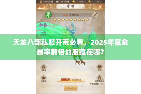 天龙八部私服开荒必看，2025年氪金暴率翻倍的服藏在哪？