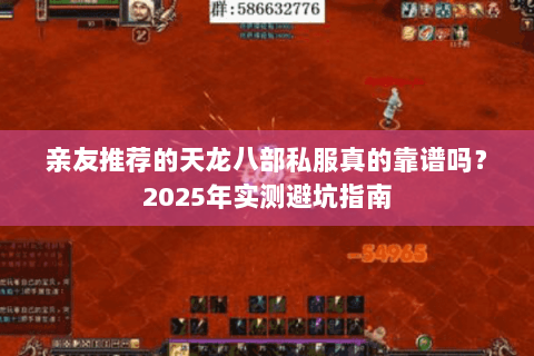 亲友推荐的天龙八部私服真的靠谱吗？2025年实测避坑指南