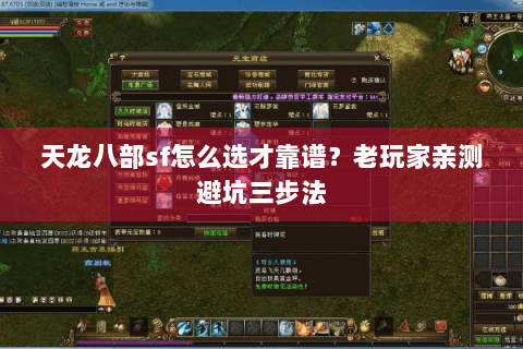 天龙八部sf怎么选才靠谱？老玩家亲测避坑三步法