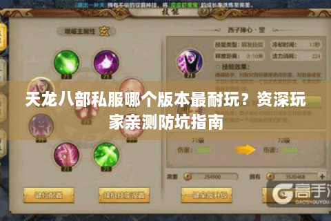 天龙八部私服哪个版本最耐玩？资深玩家亲测防坑指南