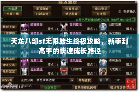 天龙八部sf无限转生终极攻略，新手到高手的快速成长路径