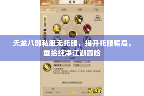 天龙八部私服无托服，揭开托服骗局，重拾纯净江湖冒险