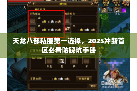 天龙八部私服第一选择，2025冲新首区必看防踩坑手册