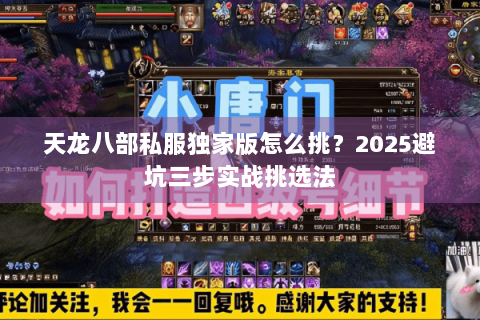 天龙八部私服独家版怎么挑？2025避坑三步实战挑选法