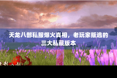 天龙八部私服爆火真相，老玩家叛逃的三大私藏版本