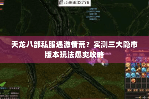 天龙八部私服遇激情荒？实测三大隐市版本玩法爆爽攻略