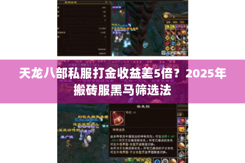 天龙八部私服打金收益差5倍？2025年搬砖服黑马筛选法