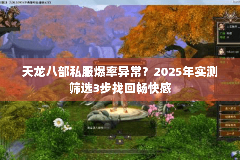 天龙八部私服爆率异常？2025年实测筛选3步找回畅快感