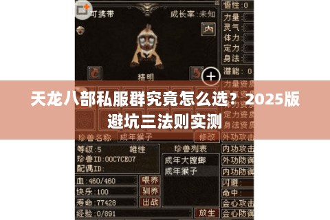 天龙八部私服群究竟怎么选？2025版避坑三法则实测