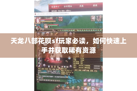 天龙八部花呗sf玩家必读，如何快速上手并获取稀有资源