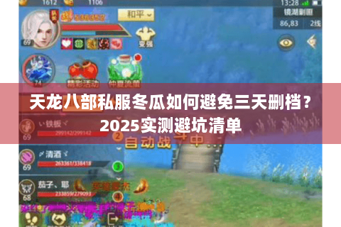 天龙八部私服冬瓜如何避免三天删档？2025实测避坑清单