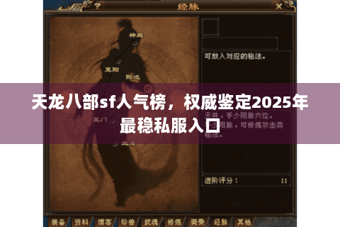 天龙八部sf人气榜，权威鉴定2025年最稳私服入口
