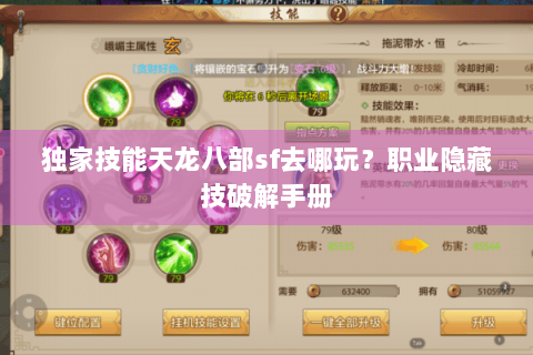 独家技能天龙八部sf去哪玩？职业隐藏技破解手册