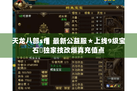 天龙八部sf▌最新公益服★上线9级宝石◈独家技改爆真充值点