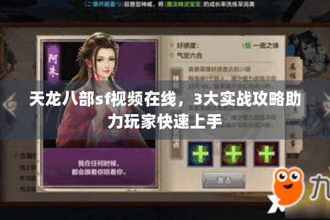 天龙八部sf视频在线，3大实战攻略助力玩家快速上手