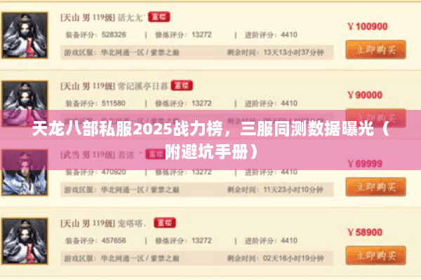 天龙八部私服2025战力榜，三服同测数据曝光（附避坑手册）