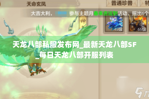 天龙八部私服发布网_最新天龙八部SF_每日天龙八部开服列表