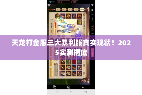 天龙打金服三大暴利服真实现状!2025实测揭底 天龙打金服三大暴利服真实现状!2025实测揭底