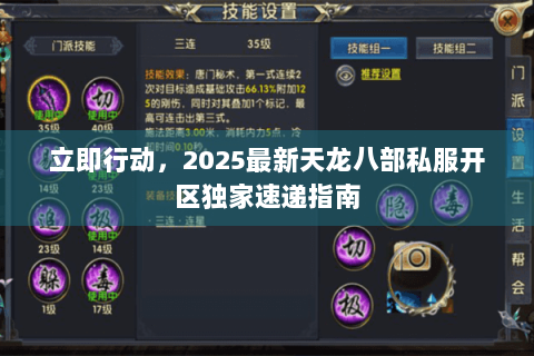 立即行动，2025最新天龙八部私服开区独家速递指南