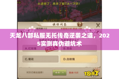 天龙八部私服无托传奇逆袭之道，2025实测真伪避坑术