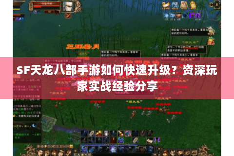 SF天龙八部手游如何快速升级？资深玩家实战经验分享