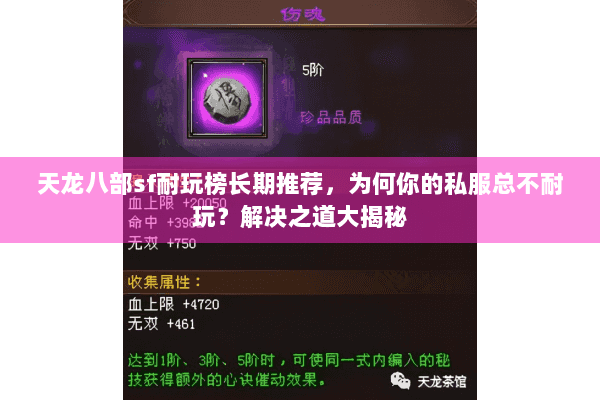 天龙八部sf耐玩榜长期推荐，为何你的私服总不耐玩？解决之道大揭秘