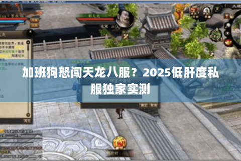加班狗怒闯天龙八服？2025低肝度私服独家实测
