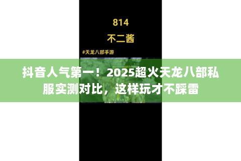 抖音人气第一！2025超火天龙八部私服实测对比，这样玩才不踩雷