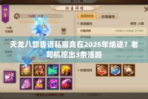 天龙八部靠谱私服竟在2025年绝迹？老司机挖出3条活路