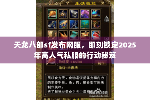 天龙八部sf发布网服，即刻锁定2025年高人气私服的行动秘笈