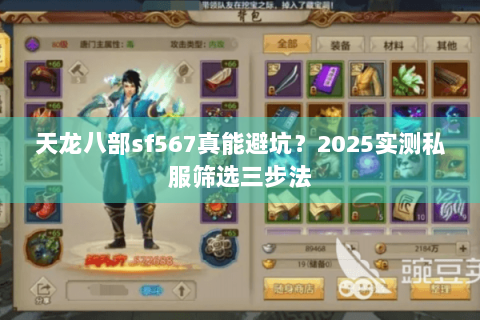 天龙八部sf567真能避坑？2025实测私服筛选三步法
