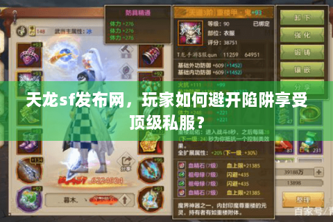 天龙sf发布网，玩家如何避开陷阱享受顶级私服？
