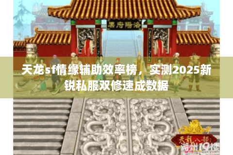天龙sf情缘辅助效率榜，实测2025新锐私服双修速成数据