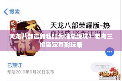 天龙八部最新私服为啥总踩坑？老鸟三招锁定真耐玩服