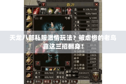 天龙八部私服激情玩法？被虐惨的老鸟靠这三招翻身！