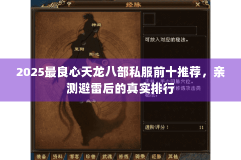 2025最良心天龙八部私服前十推荐，亲测避雷后的真实排行