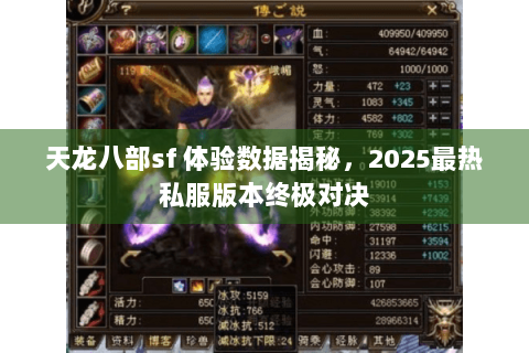 天龙八部sf 体验数据揭秘，2025最热私服版本终极对决