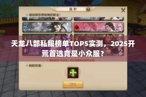 天龙八部私服榜单TOP5实测，2025开荒首选竟是小众服？