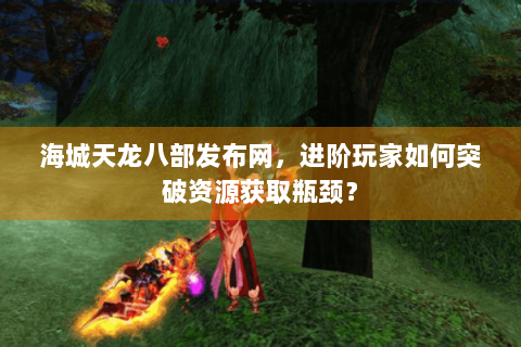 海城天龙八部发布网，进阶玩家如何突破资源获取瓶颈？