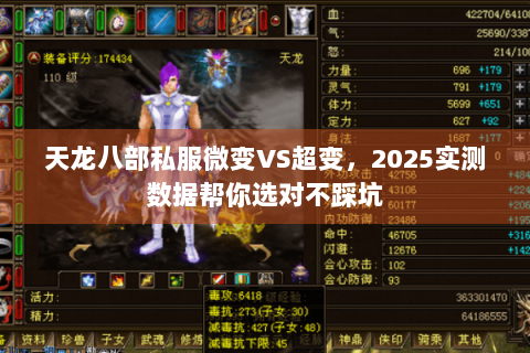 天龙八部私服微变VS超变，2025实测数据帮你选对不踩坑
