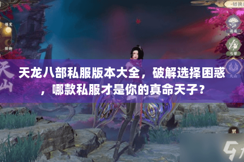 天龙八部私服版本大全，破解选择困惑，哪款私服才是你的真命天子？