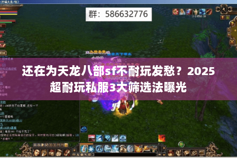 还在为天龙八部sf不耐玩发愁？2025超耐玩私服3大筛选法曝光